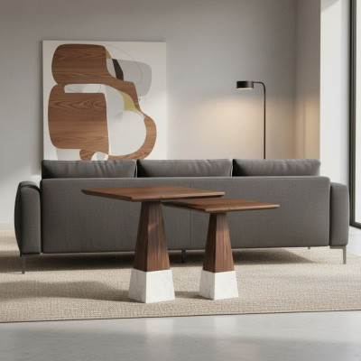 2x table d'appoint Tables complètes Ensemble de salon Table basse Design nouvelle
