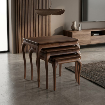 Salle de séjour Mobilier de luxe en bois Table d'appoint Table basse Ameublement
