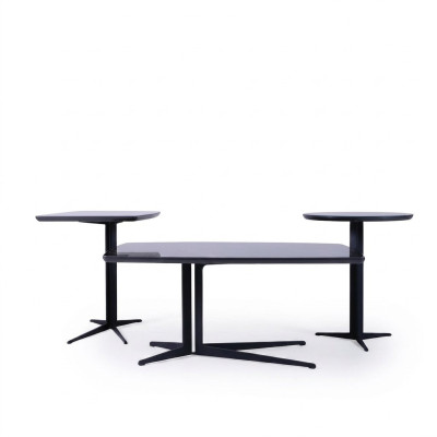 Ensemble de salon 3 pièces Table basse de luxe 2 tables d'appoint Mobilier de table