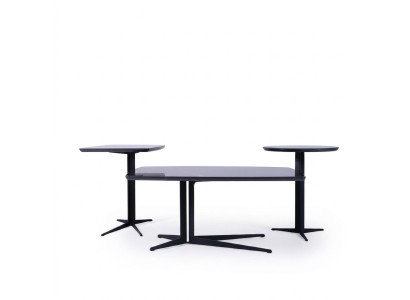 Ensemble de salon 3 pièces Table basse de luxe 2 tables d'appoint Mobilier de table