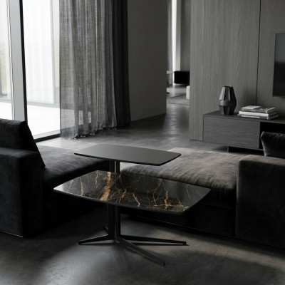 Meubles noirs Salon Complet Table basse avec table d'appoint de luxe