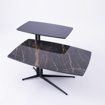 Meubles noirs Salon Complet Table basse avec table d'appoint de luxe