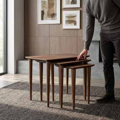 Table d'appoint marron design moderne Meubles de luxe Table basse Salon