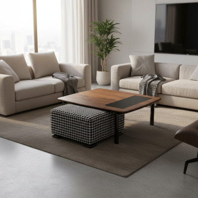 Conception complète Table basse moderne avec tabouret Ameublement Salon