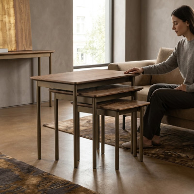 Table moderne Salon Tables basses Table basse en bois Table d'appoint