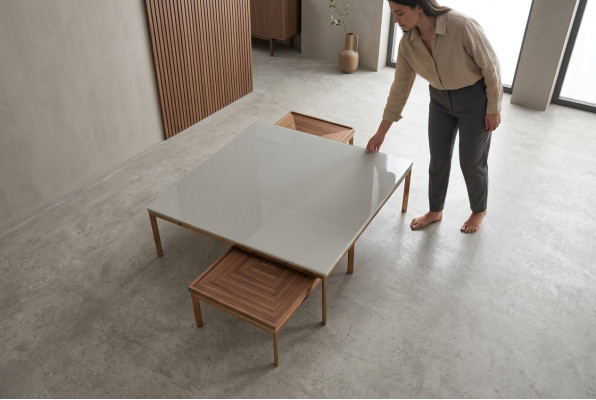 Ensemble de salon complet 3 pièces Moderne table basse nouvelle avec 2 tables d'appoint