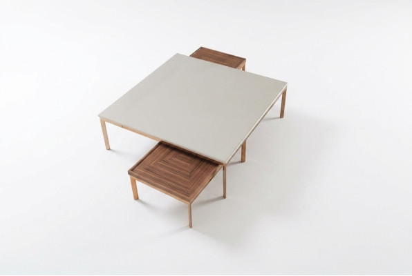 Ensemble de salon complet 3 pièces Moderne table basse nouvelle avec 2 tables d'appoint