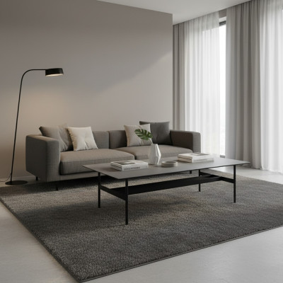 Table basse noire Salon Ameublement Design Table basse Mobilier neuf