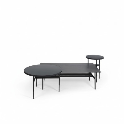 Table basse de luxe Ensemble de meubles de designer 3 pièces 2 tables d'appoint Salon Complet