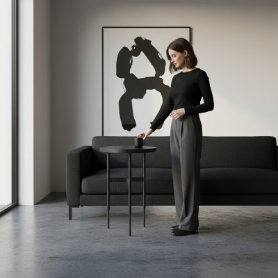 nouvelle Table d'appoint ronde de luxe Design de salon Table basse Table