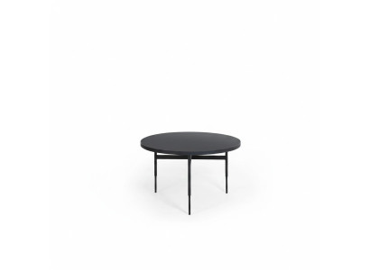 Table d'appoint ronde moderne de luxe en bois de conception de meubles noirs
