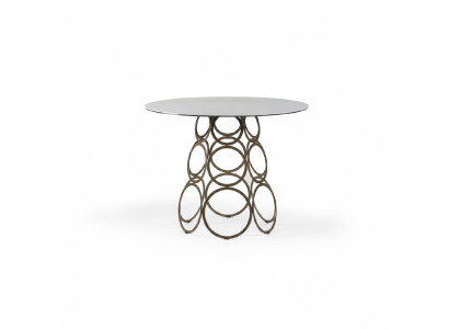 Table à manger Table ronde de cuisine Table Salle à manger Table ronde 100cm Industriel Blanc