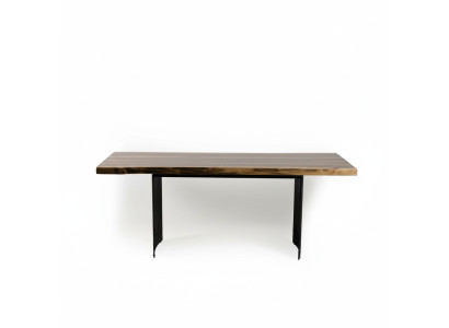 Table de luxe Marron acier inoxydable Design Tables à manger Bois Table à manger moderne nouvelle