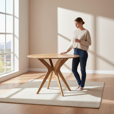 Salle à manger Moderne Table à manger en bois Design de luxe Mobilier neuf Ameublement
