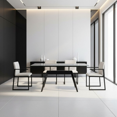 Conception de luxe Table à manger moderne Mobilier de salle à manger Neuf Céramiques Table