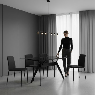 Salle à manger Table de salle à manger de luxe Table neuve de design moderne Meubles en métal Ameublement