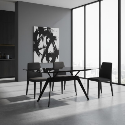Salle à manger Table de salle à manger de luxe Table neuve de design moderne Meubles en métal Ameublement