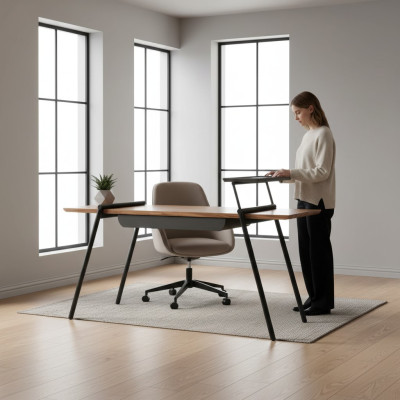 Mobilier de bureau Table de travail Bureau en bois Table d'ordinateur Mobilier de table