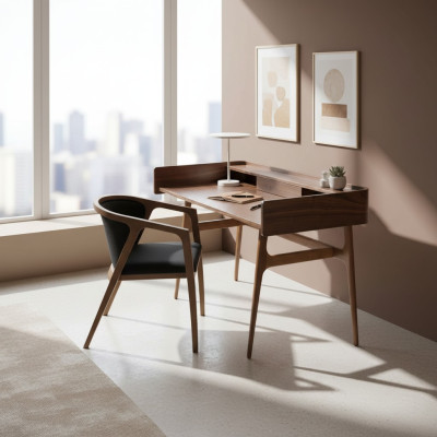 Design Bureau Chambre Luxe Chaise Bois Bureau Informatique Ameublement