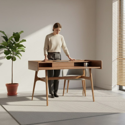 Bureau en bois pour chambre Design Bureau d'ordinateur Mobilier de luxe