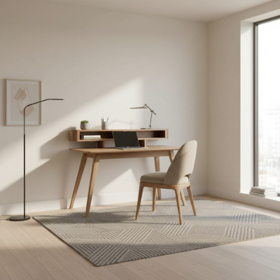 Bureau Mobilier en Bois Bureau Informatique Table de Luxe Design Ameublement Nouveau