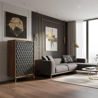 Chambre Moderne Commode en bois Armoire commode Ameublement