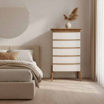 Commode de chambre en bois brun, nouvelle commode en bois.