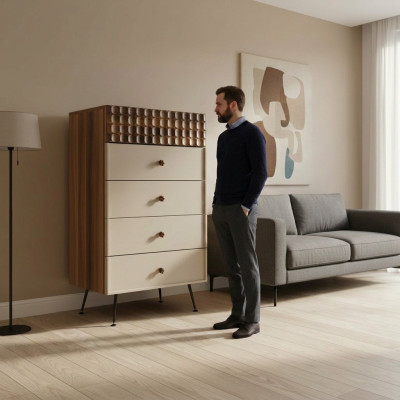 Mobilier en bois Commode de chambre Nouvelle commode Mobilier