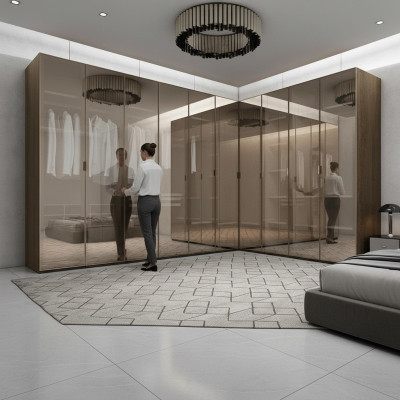 Meuble d'angle Design Armoire Chambre de Luxe Mobilier d'angle