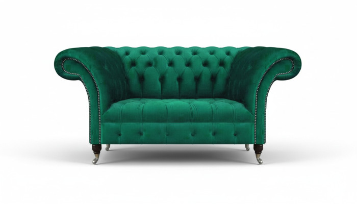 Canapé Chesterfield deux places vert meuble salon canapé rembourré