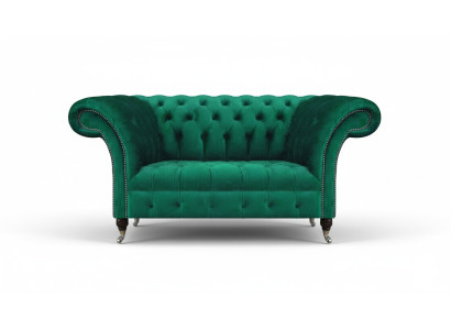 Canapé Chesterfield deux places vert meuble salon canapé rembourré