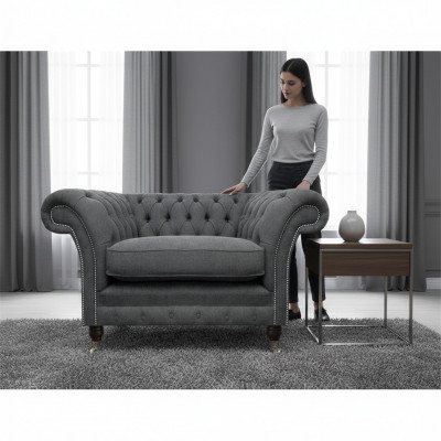 Fauteuil Chesterfield Meuble rembourré Luxe Textile Mobilier Salon Chesterfield