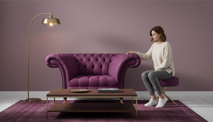 Fauteuil de luxe ameublement salon neuf siège canapé Chesterfield.