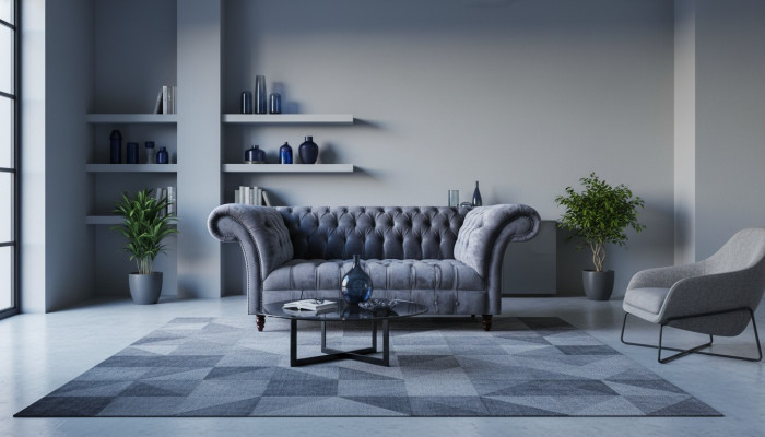 Chesterfield moderne pour salon, canapé en tissu, canapés en tissu design, meubles