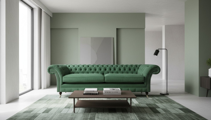 Chesterfield vert canapé deux places salon luxueux canapé deux places mobilier