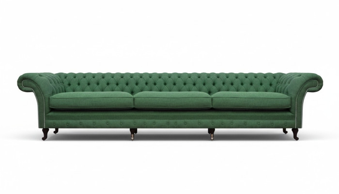 Canapé Chesterfield vert foncé Moderne rembourrage 3 places Mobilier de luxe