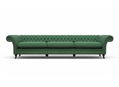 Canapé Chesterfield vert foncé Moderne rembourrage 3 places Mobilier de luxe