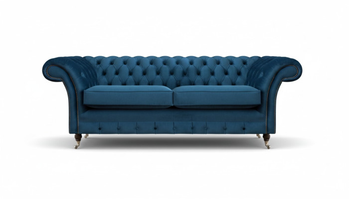 Canapés Chesterfield de salon bleus mobilier de sièges de luxe canapés design 2 places