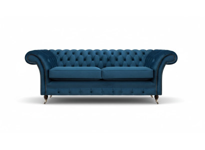 Canapés Chesterfield de salon bleus mobilier de sièges de luxe canapés design 2 places