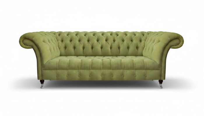 Canapé Chesterfield vert pâle Salon moderne Trois places Mobilier de luxe