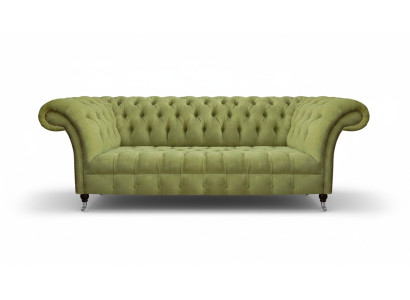 Canapé Chesterfield vert pâle Salon moderne Trois places Mobilier de luxe