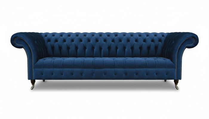 Canapé en tissu Chesterfield bleu Designer Meubles rembourrés Canapé moderne en tissu