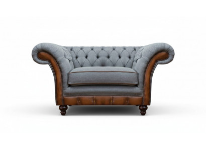 Fauteuil Chesterfield gris clair Fauteuil designer en tissu Meubles textiles