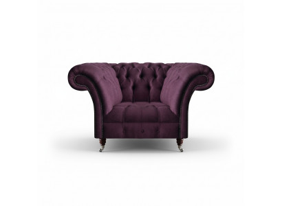 Fauteuil Chesterfield Lila Salon Monoplace Designer Noble Fauteuil à Dossier Ajustable