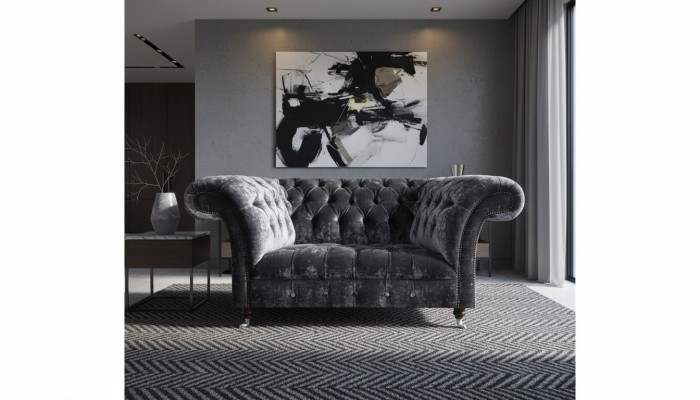 Canapé en velours Chesterfield Designer deux places Canapés en tissu Canapés rembourrés