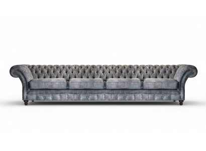 Élégant canapé Chesterfield salon quatre places designer neuf.