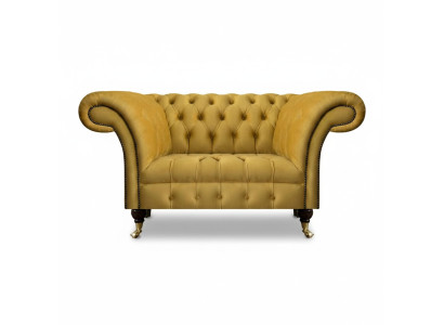 Canapé Chesterfield Designer deux places Sofa Salon Luxe Jaune Canapé rembourré