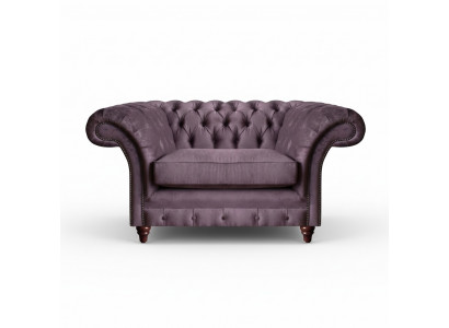 Fauteuil Chesterfield Lilas Salon Tissu Siège individuel Noble 1-Place
