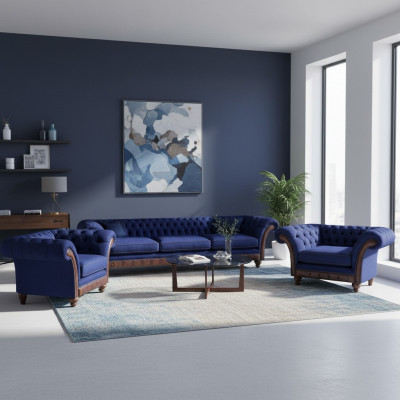 Designer salon Chesterfield ensemble de canapés de luxe sofas fauteuil 3 pièces