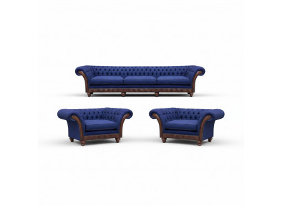 Designer salon Chesterfield ensemble de canapés de luxe sofas fauteuil 3 pièces